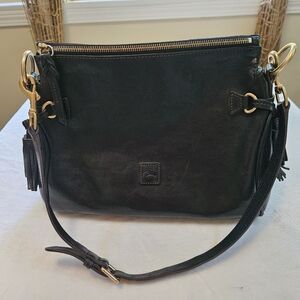 Dooney & Bourke Purse Large Black Leather Hobo Bag Shoulder Strap